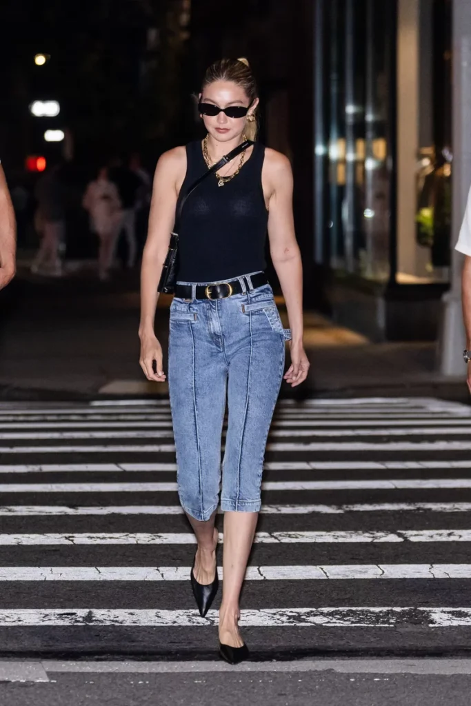 Gigi Hadid wearing Capri Pants
