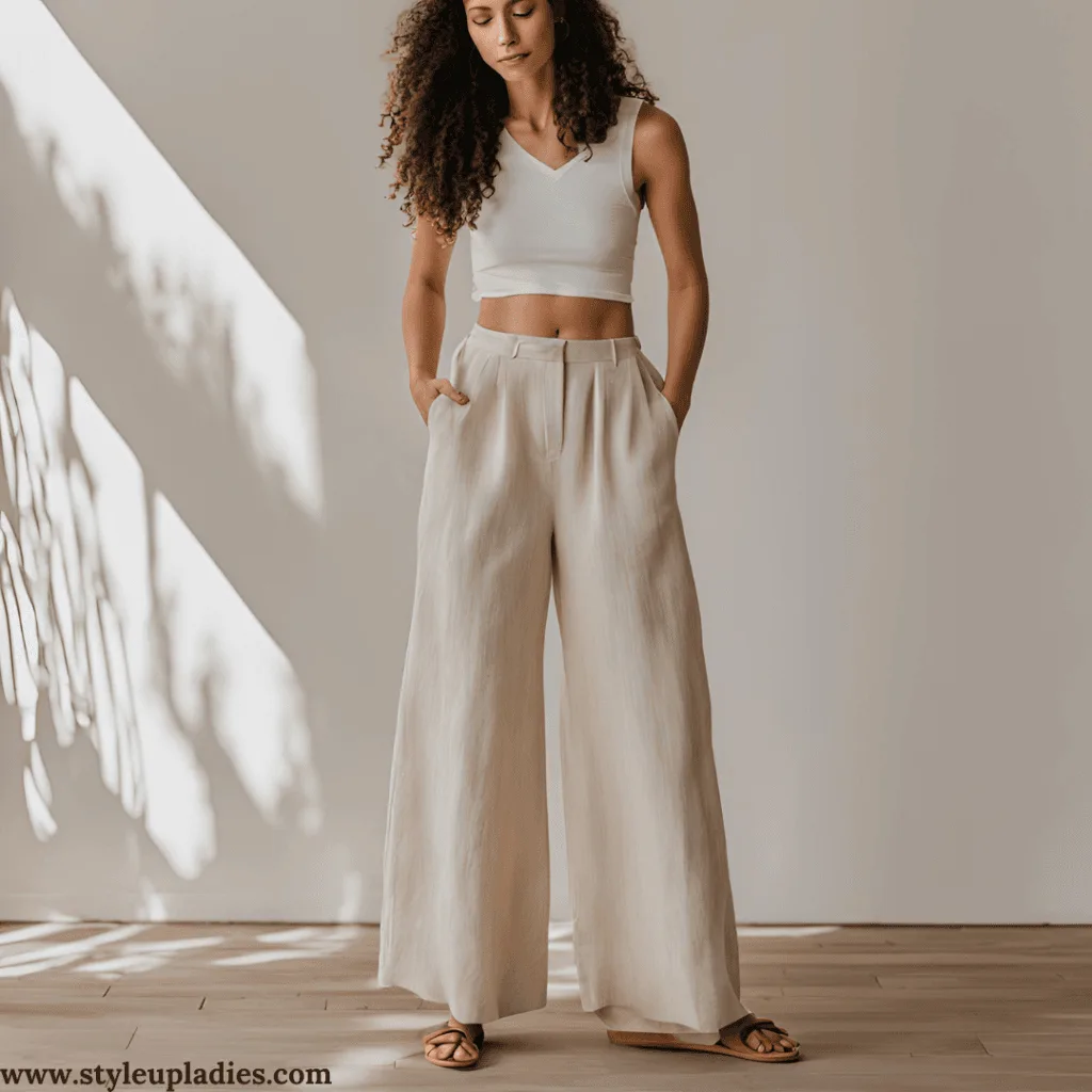 Picking out the right wide leg linen pants