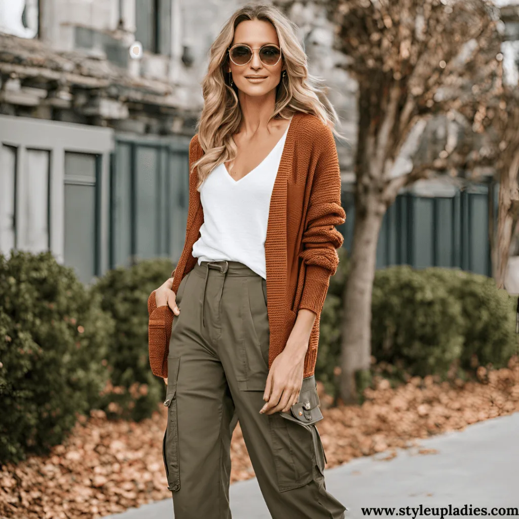 Cargo Pants and Cardigan