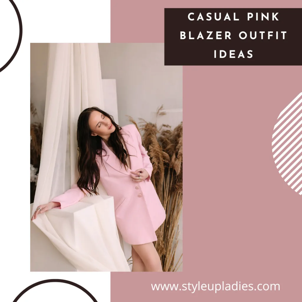 Casual pink blazer outfit ideas