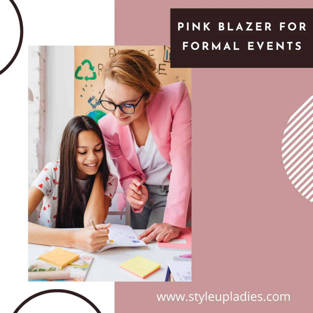 Pink blazer for formal events