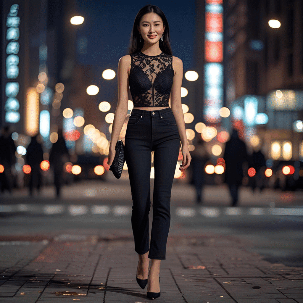 For a date night Style straight leg jeans