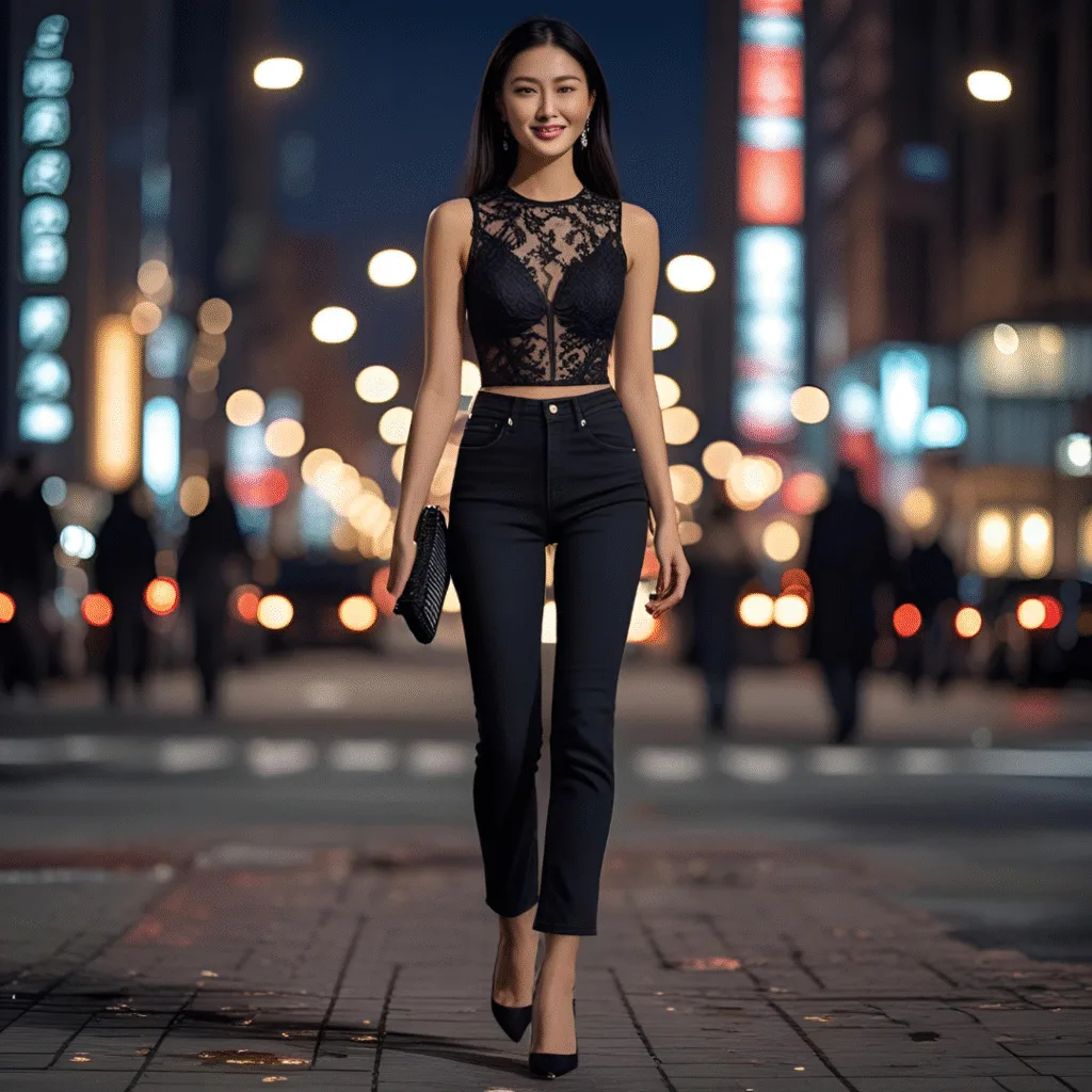 For a date night Style straight leg jeans