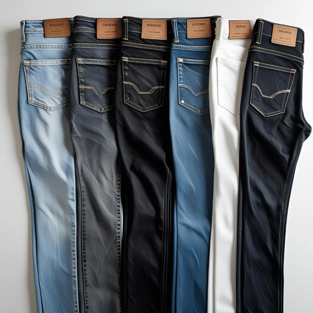 Style straight leg jeans with different colors