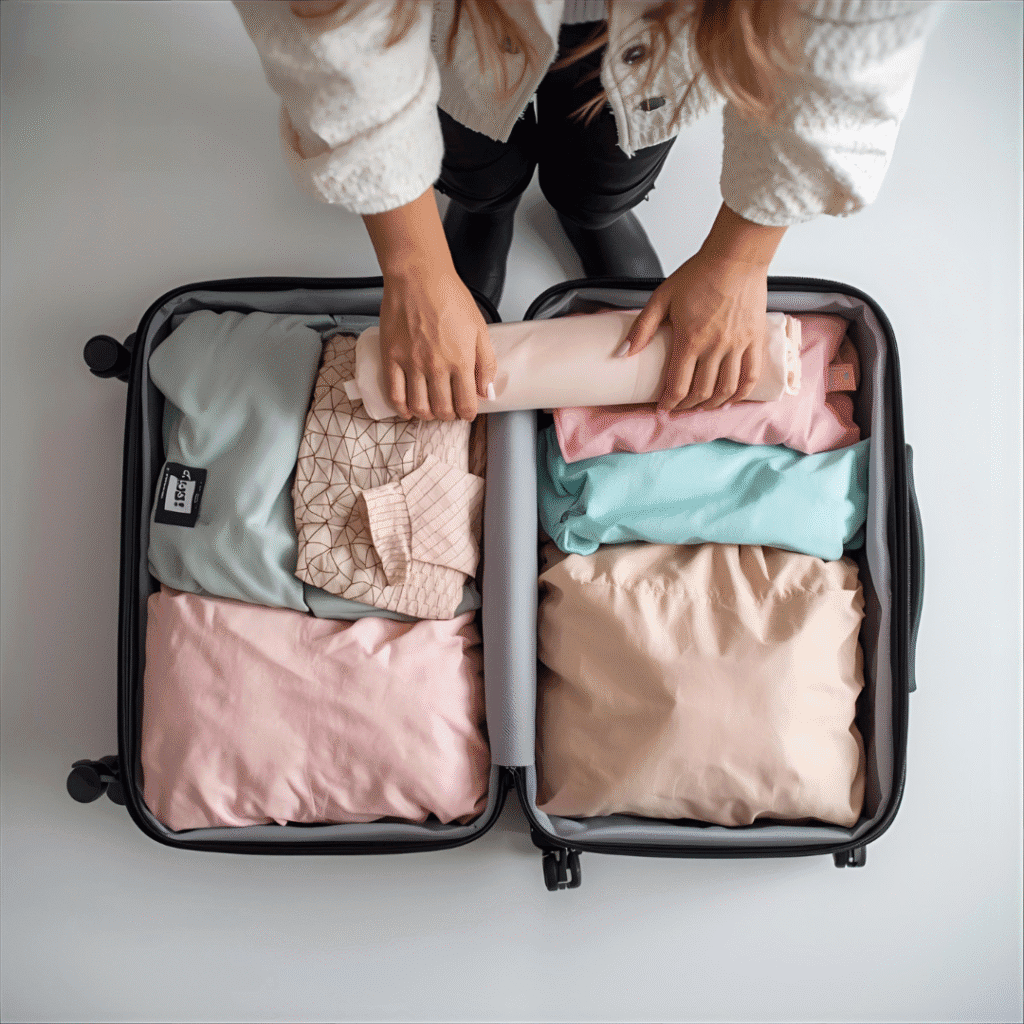 Roll your clothes for your trip