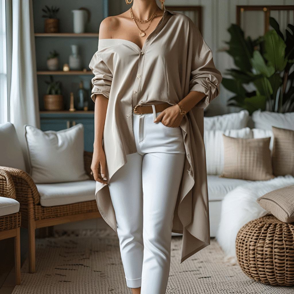 How to Style Oversized Shirt Pinterest