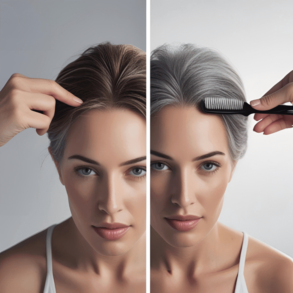 How to Hide Thinning Hair: Use hair fibers for instant thickness