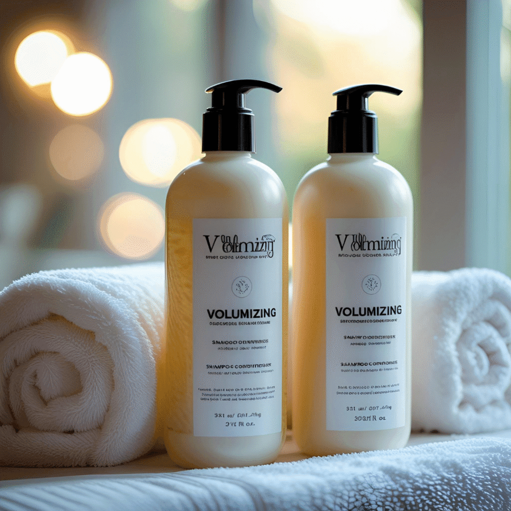 Use volumizing shampoo and conditioner to hide thinning hair