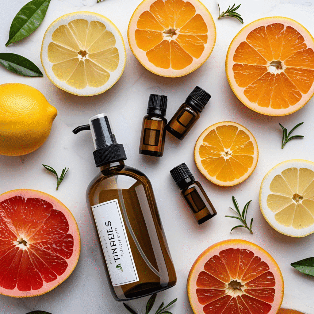 Make homemade room spray with citrus essential oil