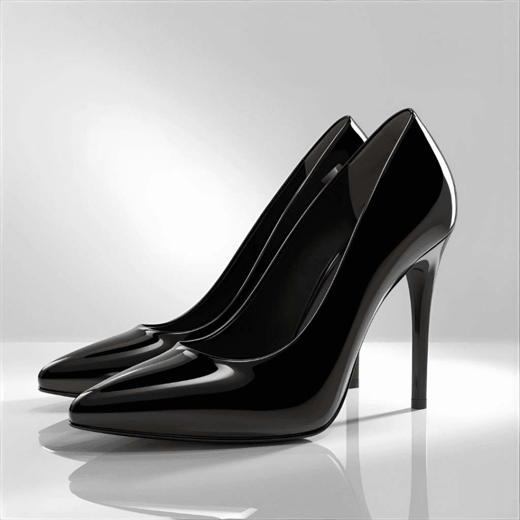 Heels made of patent leather