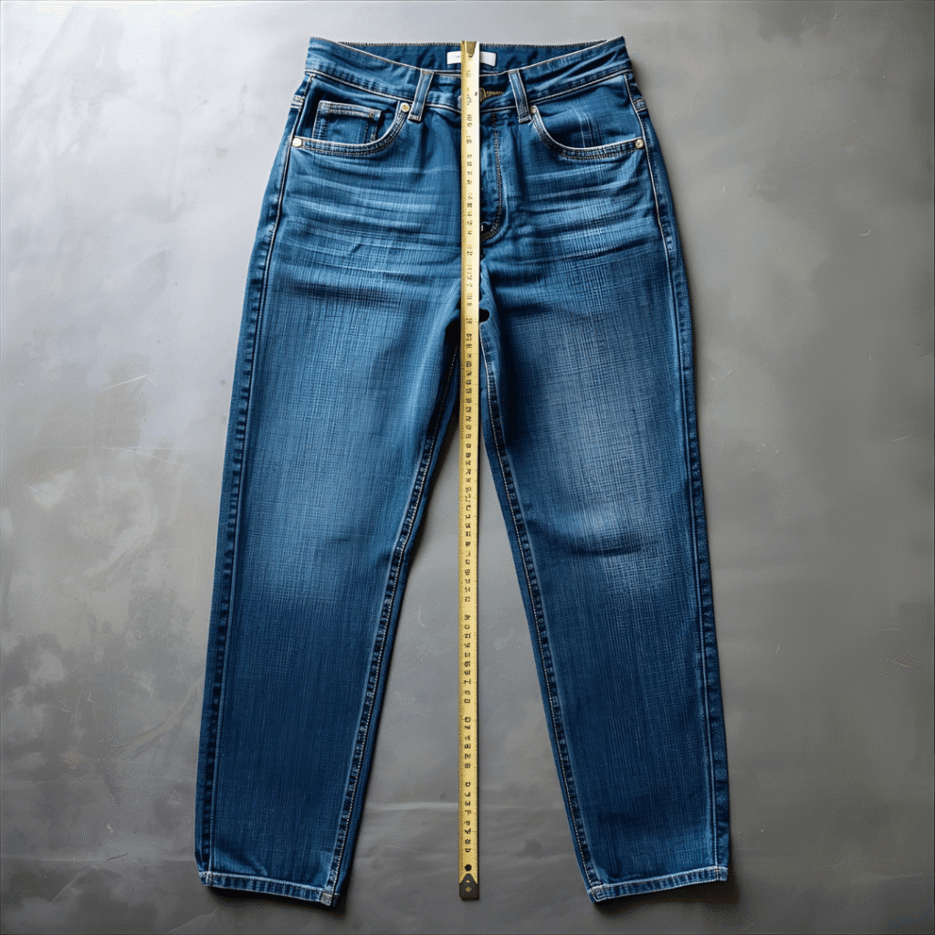 Use existing jeans to measure your inseam