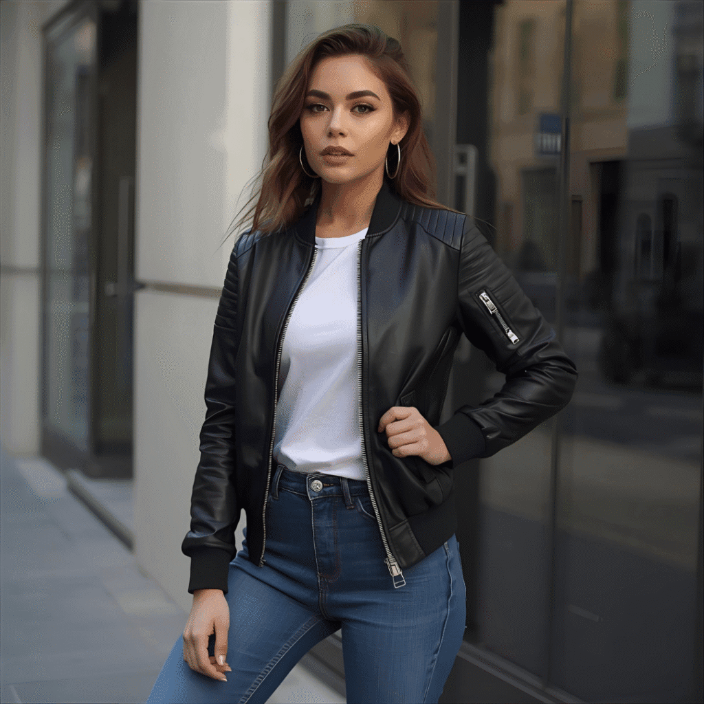 Black Leather Motorcycle Jacket