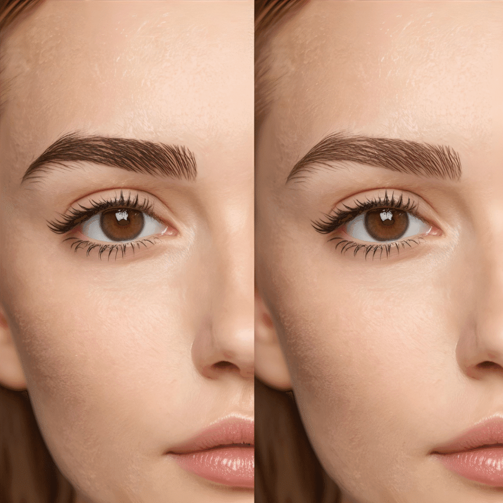 Before and After Best Temporary Eyebrow Tattoo