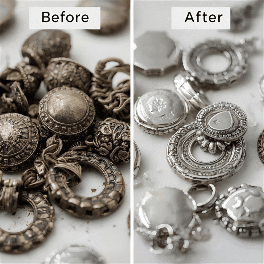 How to Clean Jewelry : Before vs After