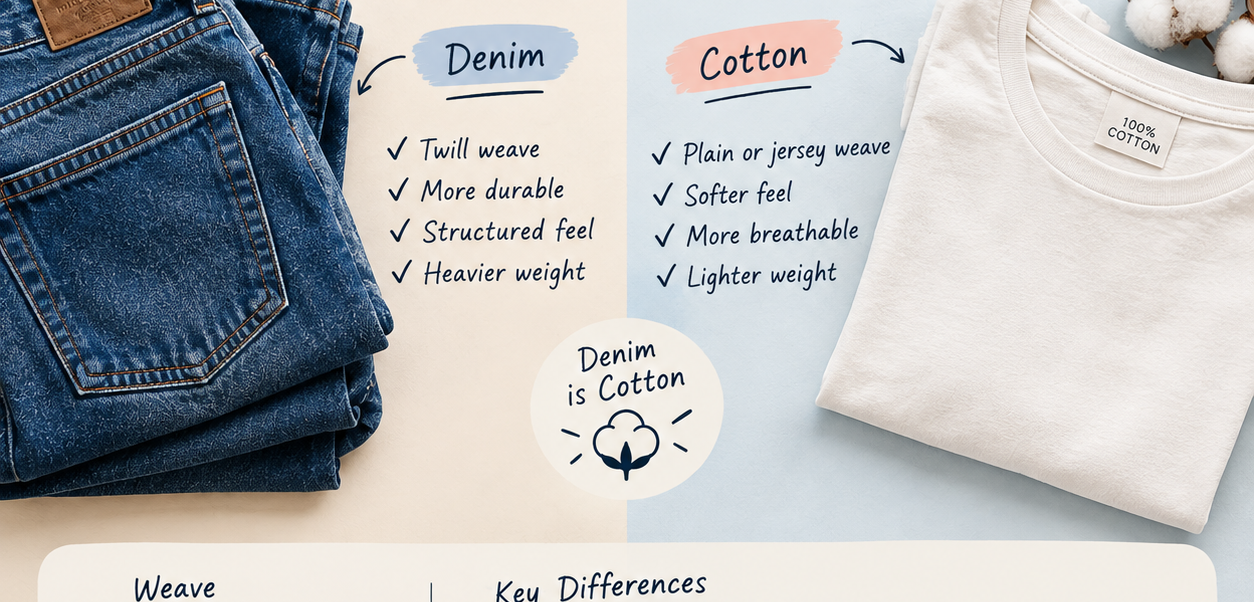 Denim vs cotton difference