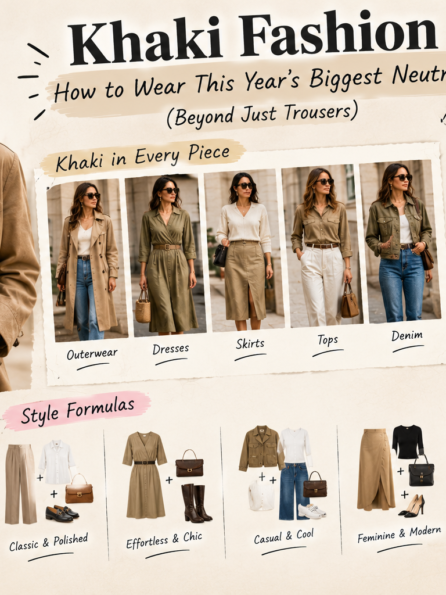 khaki fashion