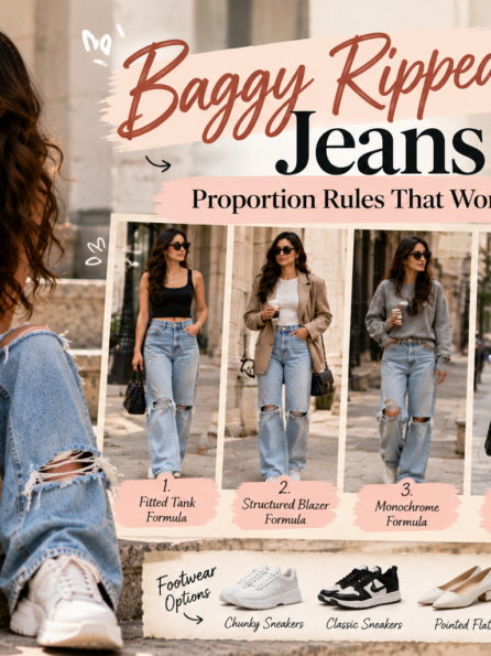 Baggy ripped jeans